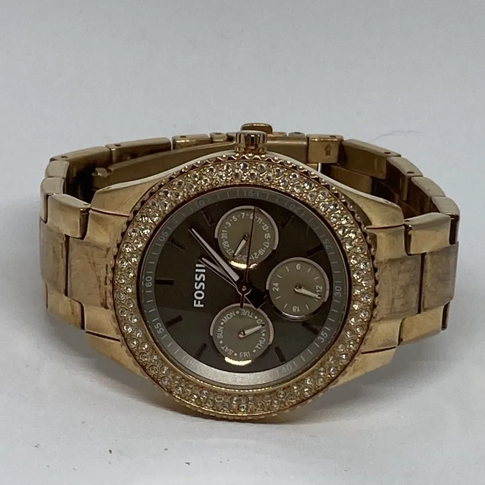 Fossil Stella ES3502 Womens Stainless Steel Analog Dial Quartz Wrist Watch WO177